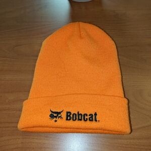 Bobcat Embroidered Logo 100% Acrylic Knit Cuffed Beanie Blaze Orange